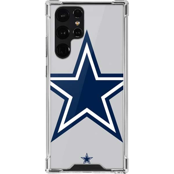 Skinit Clear Phone Case Compatible with Galaxy S22 Ultra - Officially Licensed NFL Dallas Cowboys Large Logo Design