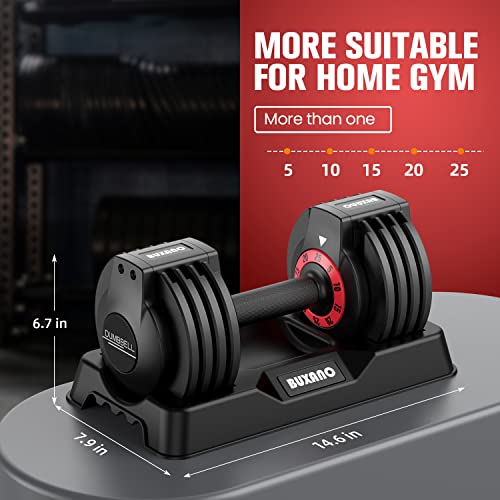 Adjustable 25LB Dumbbell for Men and Women - 5-in-1 Design with Anti-Slip Handle for Full Body Fitness