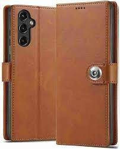 Image of A rtistque Premium Thread Leather Back Cover Case for Motorola G62 5G | Drop Protection | Smooth Grip | Raised Camera Edges - Brown