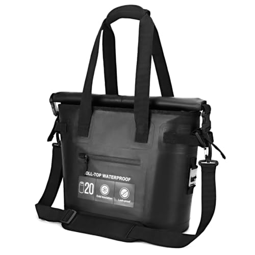 Image of Vogano Soft Cooler Bag - Insulated Leak-Proof Cooler Bag with Roll-Top Waterproof Seal ,Portable Ice Chest for Camping, Beach, Travel, Picnics ,12HR Cold Retention