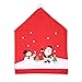 Produktbild WHSHINE Home Weihnachts-Stuhlhussen Rot Weihnachtsmann Weihnachtsmütze Stretch Weihnachten Stuhlabdeckung Weihnachtsschmuck, für Esszimmer Party Deko(Rot A,Free)