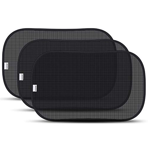 ADORIC Pare-Soleil Voiture bébé - Auto Adhésif Pare Soleil de Voiture pour Protection d'enfant Blocage des Rayons Ultraviolets Nocifs - Noir(Paquet de 3) Cover