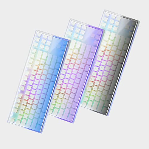Cache de clavier en acrylique violet pour protéger votre setup gaming TKL compact