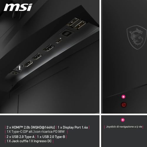 MSI MPG 275CQRXF 27" LED WQHD 240Hz USB-C Curva - Monitor - Immagine 5
