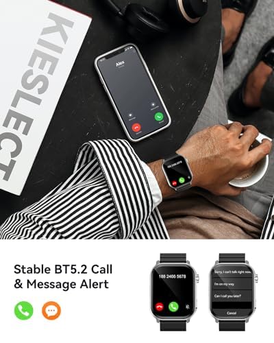 Kieslect Smart Watch S1 displaying an incoming call and message alert