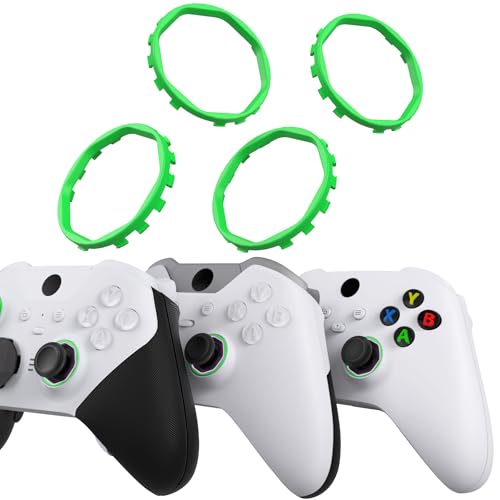 Image of Redesigned Replacement Octagonal Gated Sticks Accent Rings for Xbox Elite Series 2 Core, for Elite Series 2, for Xbox Elite, for eXtremeRate ASR Version Shell for Xbox Series X /S Controller - Green