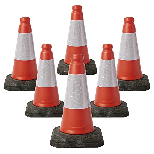 Traffic Safety Products 6 Red Traffic Cones 450mm by innovatus