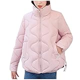 Generic Fleecejacke Damen, weihnachtsdeko Weste Frauen Leichte Steppjacke FrüHjahr weihnachtsdeko Teddymantel Mango Wintermantel Schneezauber Strickblazer Jacken Schwangerschaft(Rosa-2, XL)