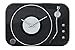 Jumbl Vintage Retro Metal Record Player Wall Clock - Black