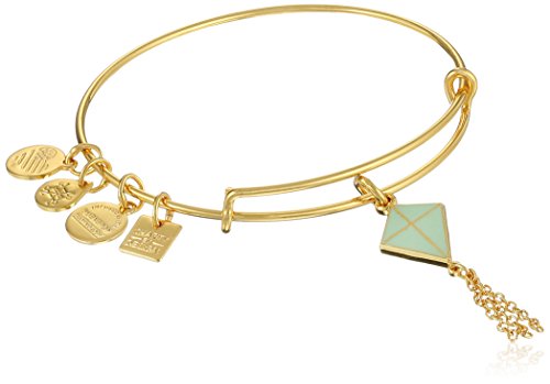 Alex and Ani Inspiration In Flight Shiny Gold/Green Bangle Bracelet