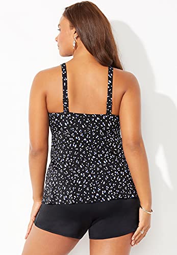 Swimsuits For All V-Neck Twist Tankini Set with Banded Short2