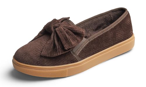 Image of FEVERSOLE Women's Casual Slip On Sneaker Fashion Bow Tie Loafer Flats
