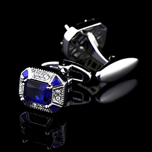 Mancuernillas Daesar cobre para hombre con zirconia azul miniatura 3