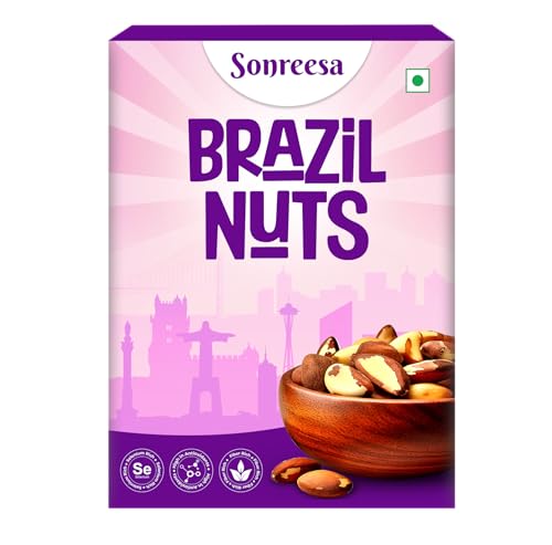 Image of SONREESA Brazil Nuts | 250 grams | Handpicked Wholesome and Selenium rich | 100% raw, unadulterated | Superfood, Supernut