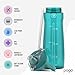 Pogo BPA-Free Tritan Plastic Water Bottle with Soft Straw, 32 Oz, Teal