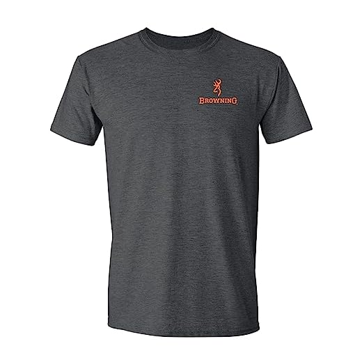 Browning Short Sleeve Graphic T-Shirt, Half Realtree Edge Buckmark (Dark Heather), X-Large