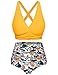 Voqeen Donna Costume da Bagno Vita Alta Push Up Imbottito Reggiseno Bikini Donna...