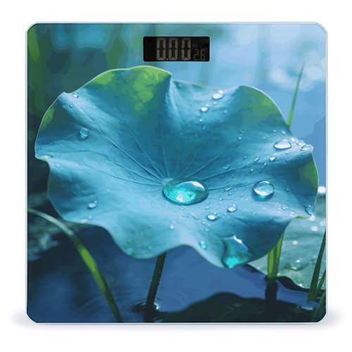Báscula de Baño Digital con Vidrio Templado y Pantalla LCD