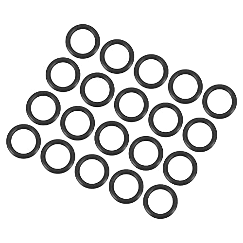QUARKZMAN 13mm x 9mm x 2mm Nitrile Caoutchouc Joints toriques x 20 Pièces Rond Joint Rondelle pour Robinet Plomberie Réparation Étanchéité Connexion [Noir]