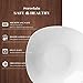 Y YHY Pasta Salad Bowls, White Porcelain Square Bowl Set, 9 Inches, Wide and Shallow, Set of 6