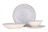 By Bone Juegos de vajilla (Medium) - Edera - 24 piezas - 6 Personas - Porcelana