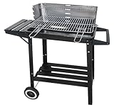Grillwagen mobiler Holzkohlegrill Grill-Wagen Barbecue-Grillstation BBQ Kohlegrill