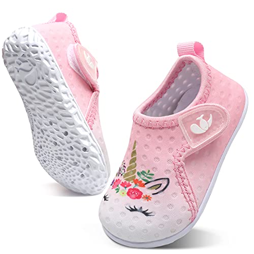 Image of FEETCITY Baby Boys Girls Water Shoes Beach Quick Dry Swim Barefoot Aqua Socks Athletic Pool Shoes 12-18 Months Infant