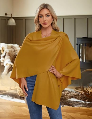 Image of PULI Womens Cross Front Poncho Shawl Wrap Elegant Wedding Formal Gift