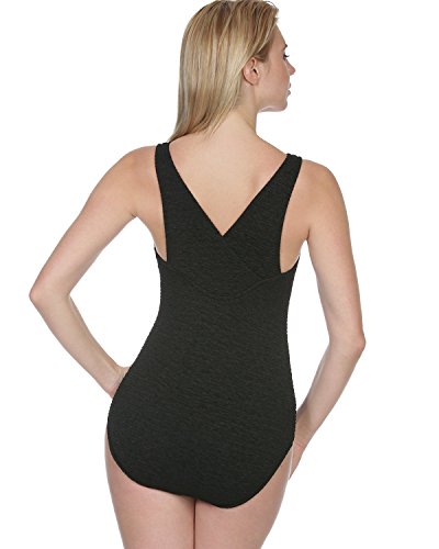 Penbrooke Women's Krinkle Chlorine-Proof Cross Back Maillot One Piece Swimsuit4
