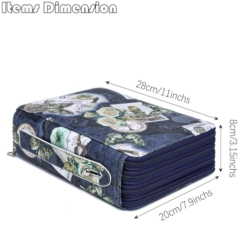 Image of YOUNGCOL 200 Slots Colored Pencil Case Color Pencil Organizer Holder With Zipper Closure Large Pencil Box for Colored Pencils Watercolor Pencils