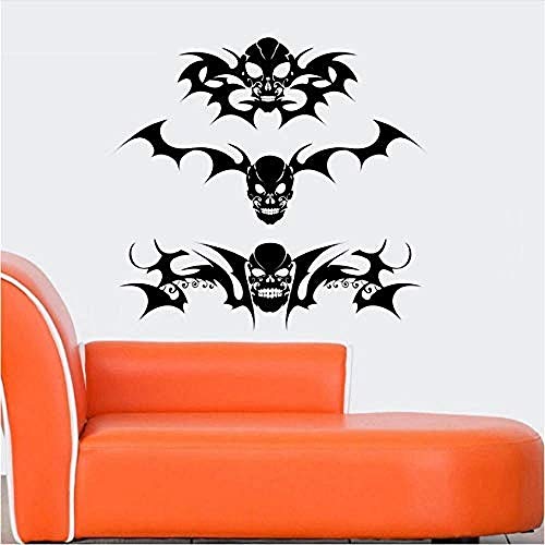 Customizable Skull Halloween Sticker Punk Death Sticker Devil Poster Name Car Window Art Wall Decals Decor Mural 70X74Cm Wall Sticker Wallpaper 3D #TOP13