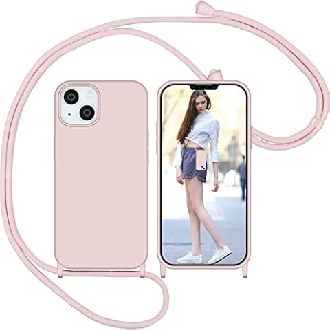 Funda Silicona con Cuerda para iPhone 13 de Nupcknn Cover