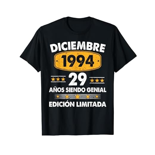 29 Años Cumpleaños Regalo Diciembre 1994 Diciembre 29 Años Camiseta