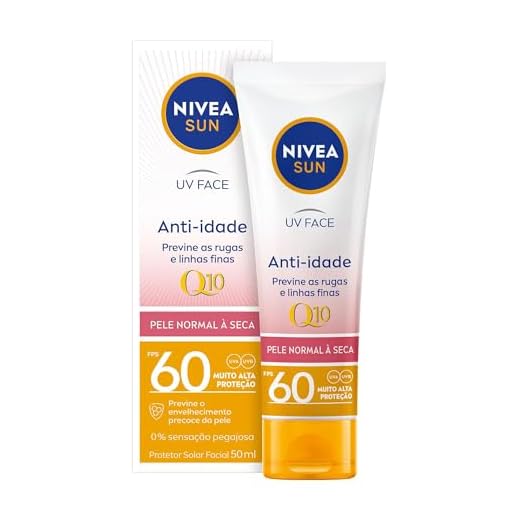 NIVEA SUN Protetor Solar Facial Beauty Expert Pele Normal a Seca FPS 60 50g