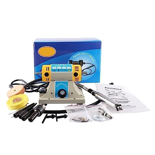 350W Mini Tavolo Multifunzionale Lavorazione Del Legno 10000 RPM Gioielleria Gemma Lucidatura Roccia Buffer Tagliatrice Da Banco Tornio Smerigliatrice per coltelli, sigilli, gioielli, vetro, pietre pr