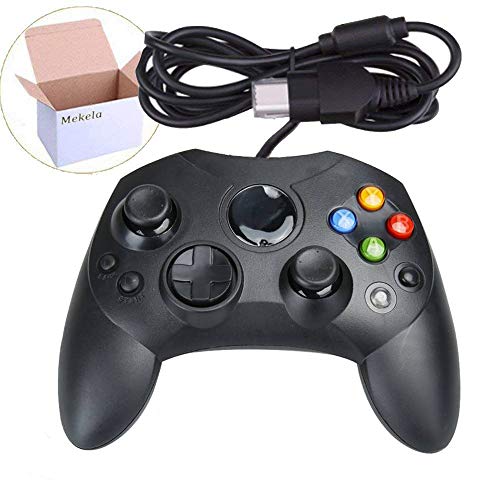 Mekela Classic wired Controller Gamepad Joysticks for Xbox S Type console (1black)