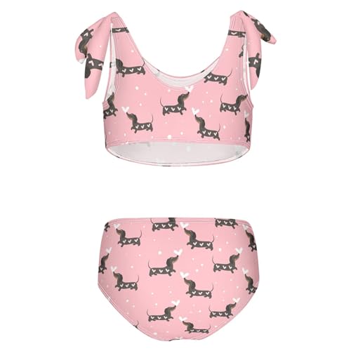 Girls Tankini Swimsuit Bathing Suit Two Piece Bikini Summer Beach Swimwear with Adjustable Strap 3-12 Years2