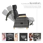 tectake Rattan Relaxsessel 2er-Set mit Liegefunktion