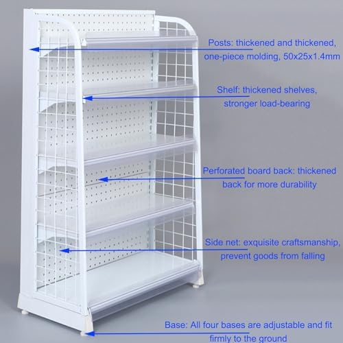 Adjustable Display Rack - Standing Shelf Organizer for Pantry, Fruits, Vegetables - Ideal for Home Storage, Kitchen Organization, Market Displays, Retail Use