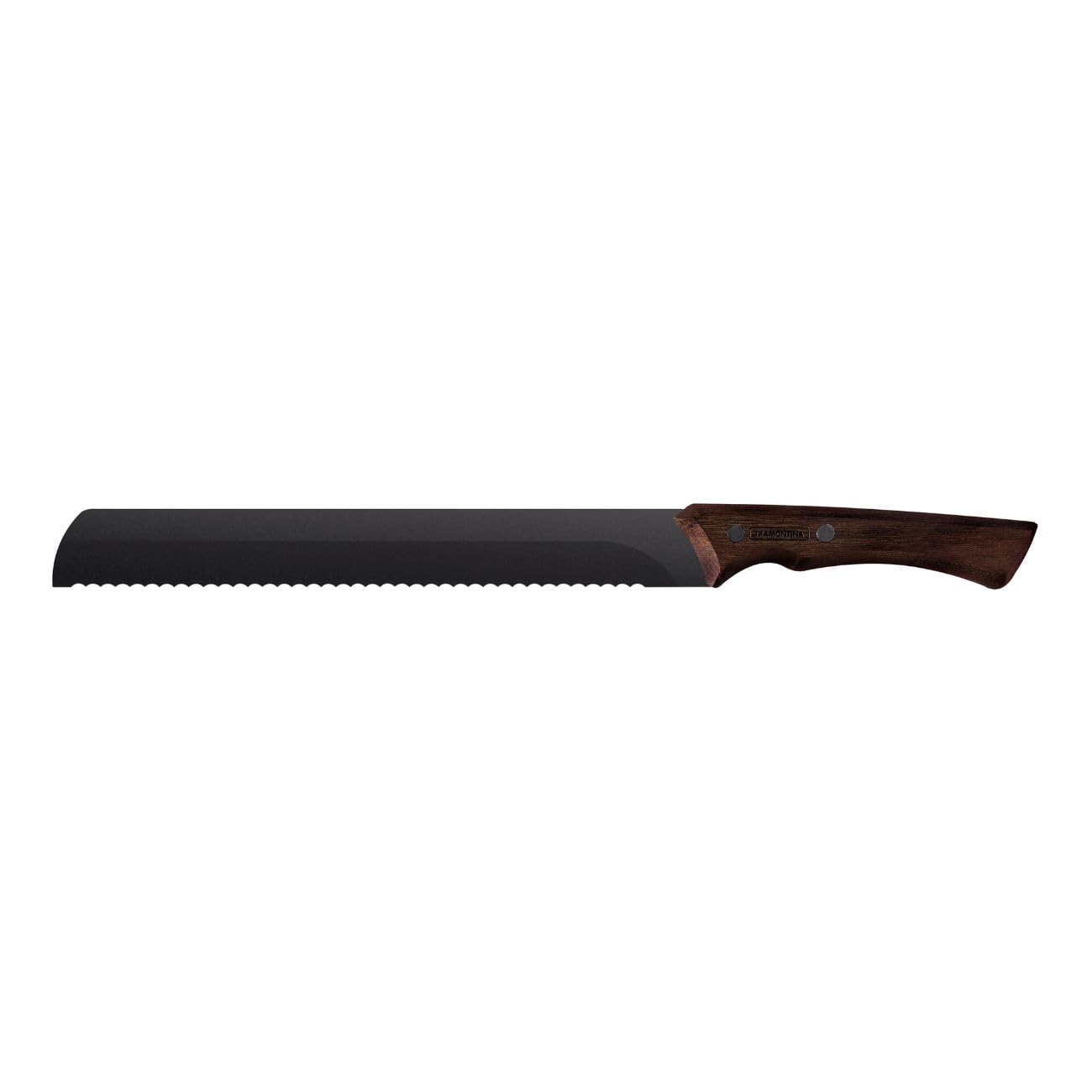 Couteau à pain Tramontina Black 27cm en inox noirci et bois d'ipê noble