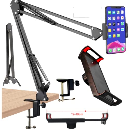 Suporte para Celular Tablet de Mesa Braço Articulado Dobravel Aju...