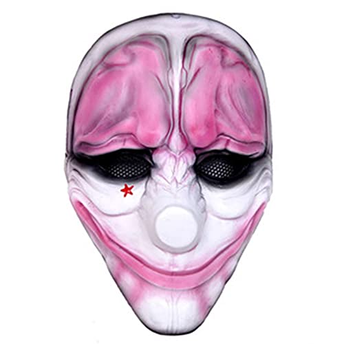 XMKJCHA Payday2 Mask Dallas/Wolf/Chains Airsoft Full Face Paintball Mask Theme Game Cosplay Mask(Payday 2 Airsoft Mask)