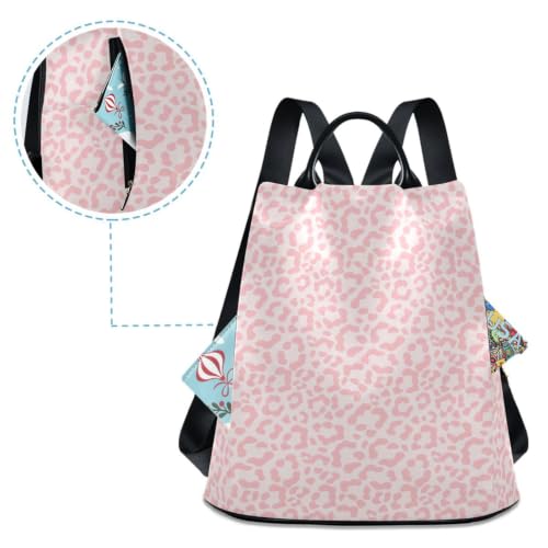 Image of ALAZA Pink Leopard Cheetah Print Backpack Purse for Women Anti Theft Fashion Back Pack Shoulder Bag