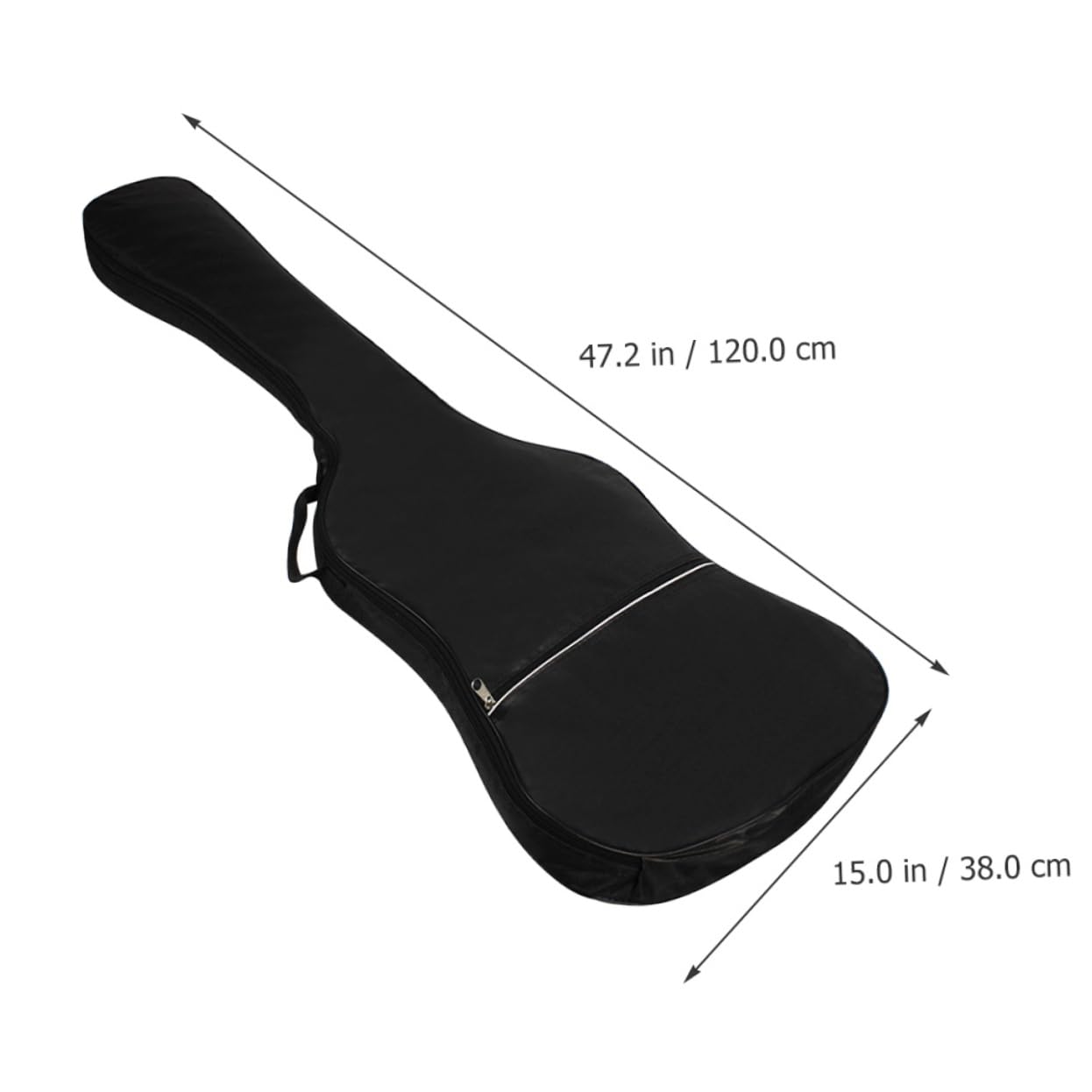 HANABASS Portable Shockproof Electric Bass Bag with Adjustable Shoulder Straps Lightweight Oxford Convenient Zipper Extra Storage Pockets for Accessories for Outdoor Performances