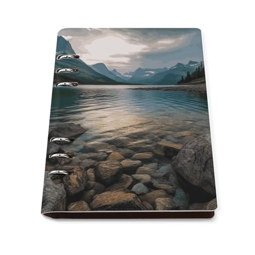 Carnet A5 à anneaux avec couverture élégante en cuir PU au fini premium
