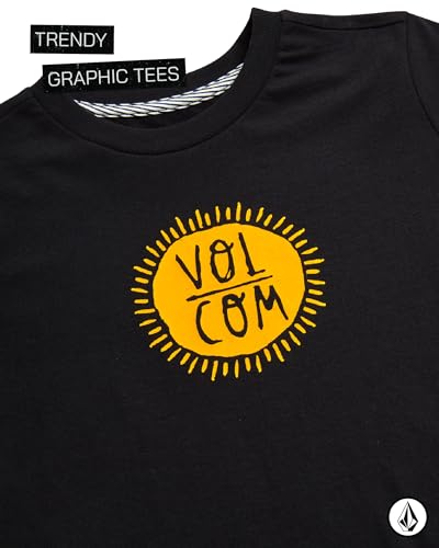 Image of Volcom Girls Shirts - Casual Crewneck Short Sleeve Graphic Tee Trendy Tops - Breathable Girls Summer Clothes
