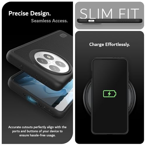 Image of TUDIA [MergeGrip Designed for OnePlus 13 Back Cover 5G (2025) - [Military Grade Drop Tested] Dual Layer Shockproof Slim Heavy Duty Tough Phone Case - Black