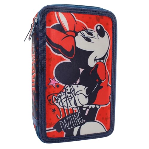 il megastore dei giocattoli e Giochiamo Estuche Completo Triple 3 Compartimentos 2024-2025 - Estuche Triple Compartimento con 3 Cremalleras, Minnie.
