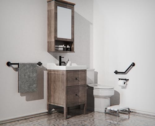 AquaChase Bath, Shower and Toilet Safety Grab Bar for Seniors and Handicaps, Mobility Aid Balance Assist Handle, Stainless Steel, 16 inch for Stud Mount - Image 9