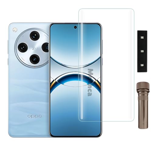 Image of Mothca Premium UV Tempered Glass Screen Protector For Oppo Find X8 Pro (Pack of 1) Full Adhesive UV Curved Screen Guard, Case Friendly with Installation Kit